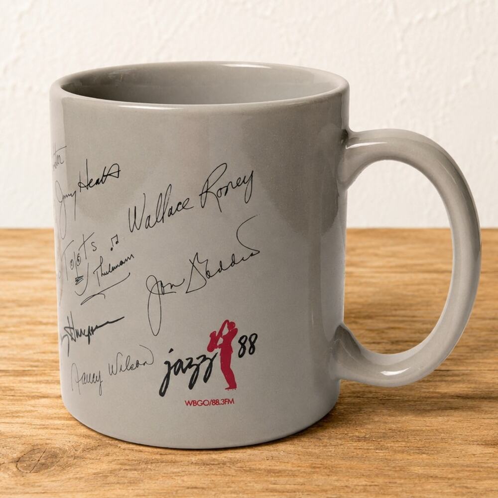 Vintage 1992 Jazz Artist Printed Signature Mug New Old Stock
